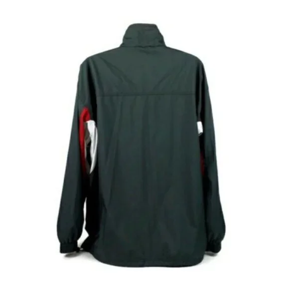 Vintage Fila Gray Red Tricolor Lined Full Zip Long Sleeve Mens Jacket Size XXL